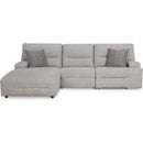  Manufacturer Color_Pewter --  Signature Design by Ashley Acklen Place Power Reclining Fabric 3 pc Sectional IMAGE 3