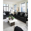  Manufacturer Color_Onyx  -- Signature Design by Ashley Midnight Madness Stationary Fabric Sofa IMAGE 6