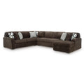  Manufacturer Color_Chocolate -- Signature Design by Ashley Midnight Madness Fabric 4 pc Sectional IMAGE 1