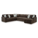  Manufacturer Color_Chocolate  -- Signature Design by Ashley Midnight Madness Fabric 4 pc Sectional IMAGE 1