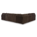  Manufacturer Color_Chocolate  -- Signature Design by Ashley Midnight Madness Fabric 4 pc Sectional IMAGE 2