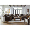  Manufacturer Color_Chocolate  -- Signature Design by Ashley Midnight Madness Fabric 4 pc Sectional IMAGE 5