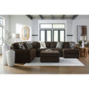  Manufacturer Color_Chocolate  -- Signature Design by Ashley Midnight Madness Fabric 4 pc Sectional IMAGE 6