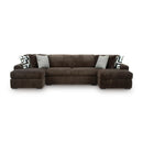  Manufacturer Color_Chocolate  -- Signature Design by Ashley Midnight Madness Fabric 3 pc Sectional IMAGE 1