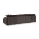  Manufacturer Color_Chocolate  -- Signature Design by Ashley Midnight Madness Fabric 3 pc Sectional IMAGE 2