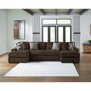  Manufacturer Color_Chocolate  -- Signature Design by Ashley Midnight Madness Fabric 3 pc Sectional IMAGE 3