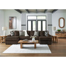  Manufacturer Color_Chocolate  -- Signature Design by Ashley Midnight Madness Fabric 3 pc Sectional IMAGE 4