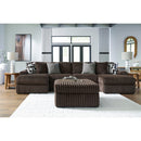  Manufacturer Color_Chocolate  -- Signature Design by Ashley Midnight Madness Fabric 3 pc Sectional IMAGE 6