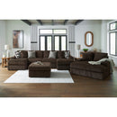  Manufacturer Color_Chocolate  -- Signature Design by Ashley Midnight Madness Fabric 3 pc Sectional IMAGE 7
