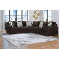  Manufacturer Color_Chocolate -- Signature Design by Ashley Midnight Madness Fabric 3 pc Sectional IMAGE 1