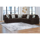  Manufacturer Color_Chocolate  -- Signature Design by Ashley Midnight Madness Fabric 3 pc Sectional IMAGE 1