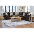  Manufacturer Color_Chocolate  -- Signature Design by Ashley Midnight Madness Fabric 3 pc Sectional IMAGE 2