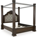  Size_Queen  -- Maylee B947B8 Queen Canopy Bed IMAGE 1