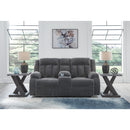  Manufacturer Color_Steel -- Signature Design by Ashley Observation Power Reclining Fabric Loveseat with Console IMAGE 5