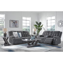  Manufacturer Color_Steel -- Signature Design by Ashley Observation Power Reclining Fabric Loveseat with Console IMAGE 9