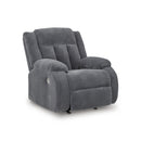  Manufacturer Color_Steel -- Signature Design by Ashley Observation Power Rocker Fabric Recliner IMAGE 1