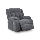  Manufacturer Color_Steel -- Signature Design by Ashley Observation Power Rocker Fabric Recliner IMAGE 2