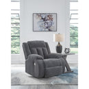  Manufacturer Color_Steel -- Signature Design by Ashley Observation Power Rocker Fabric Recliner IMAGE 5