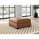  Manufacturer Color_Caramel  -- Signature Design by Ashley WillowBend Leather Look Ottoman IMAGE 4