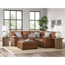  Manufacturer Color_Caramel  -- Signature Design by Ashley WillowBend Leather Look Ottoman IMAGE 6