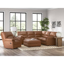  Manufacturer Color_Caramel -- Signature Design by Ashley WillowBend Rocker Leather Look Recliner IMAGE 10