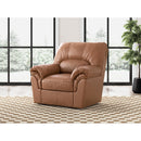  Manufacturer Color_Caramel -- Signature Design by Ashley WillowBend Rocker Leather Look Recliner IMAGE 5
