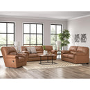  Manufacturer Color_Caramel -- Signature Design by Ashley WillowBend Rocker Leather Look Recliner IMAGE 7