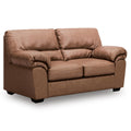  Manufacturer Color_Caramel -- Signature Design by Ashley WillowBend Stationary Leather Look Loveseat IMAGE 1
