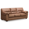  Manufacturer Color_Caramel -- Signature Design by Ashley WillowBend Stationary Leather Look Sofa IMAGE 1