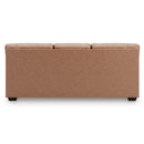  Manufacturer Color_Caramel  -- Signature Design by Ashley WillowBend Stationary Leather Look Sofa IMAGE 4