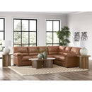  Manufacturer Color_Caramel  -- Signature Design by Ashley WillowBend Leather Look 3 pc Sectional IMAGE 3
