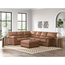  Manufacturer Color_Caramel  -- Signature Design by Ashley WillowBend Leather Look 3 pc Sectional IMAGE 3