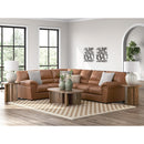  Manufacturer Color_Caramel  -- Signature Design by Ashley WillowBend Leather Look 3 pc Sectional IMAGE 4