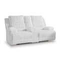  Manufacturer Color_Alloy -- Signature Design by Ashley Falls Power Reclining Fabric Loveseat with Console IMAGE 1