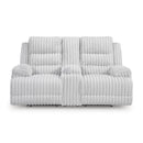  Manufacturer Color_Alloy -- Signature Design by Ashley Falls Power Reclining Fabric Loveseat with Console IMAGE 3