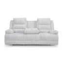  Manufacturer Color_Alloy -- Signature Design by Ashley Falls Power Reclining Fabric Sofa IMAGE 3