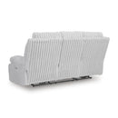  Manufacturer Color_Alloy -- Signature Design by Ashley Falls Power Reclining Fabric Sofa IMAGE 4