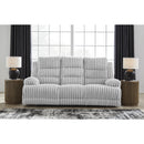  Manufacturer Color_Alloy -- Signature Design by Ashley Falls Power Reclining Fabric Sofa IMAGE 5