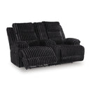  Manufacturer Color_Onyx -- Rhine Falls PC4280596 Double Reclining Power Loveseat with Console IMAGE 1