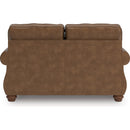  Manufacturer Color_Earth  -- Signature Design by Ashley Chasemore Stationary Leather Look Loveseat IMAGE 4
