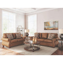  Manufacturer Color_Earth  -- Signature Design by Ashley Chasemore Stationary Leather Look Loveseat IMAGE 9