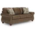  Manufacturer Color_Earth -- Signature Design by Ashley Chasemore Stationary Leather Look Sofa IMAGE 1