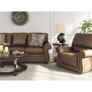  Manufacturer Color_Earth -- Signature Design by Ashley Chasemore Swivel Glider Leather Look Recliner IMAGE 11