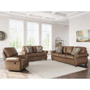  Manufacturer Color_Earth -- Signature Design by Ashley Chasemore Swivel Glider Leather Look Recliner IMAGE 12