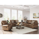  Manufacturer Color_Earth -- Signature Design by Ashley Chasemore Swivel Glider Leather Look Recliner IMAGE 13