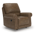  Manufacturer Color_Earth -- Signature Design by Ashley Chasemore Swivel Glider Leather Look Recliner IMAGE 1
