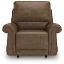  Manufacturer Color_Earth -- Signature Design by Ashley Chasemore Swivel Glider Leather Look Recliner IMAGE 3