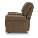  Manufacturer Color_Earth -- Signature Design by Ashley Chasemore Swivel Glider Leather Look Recliner IMAGE 5