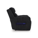  Manufacturer Color_Black -- Signature Design by Ashley Forest Lake Power Fabric Recliner IMAGE 4