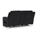  Manufacturer Color_Black -- Signature Design by Ashley Forest Lake Power Reclining Fabric Loveseat with Console IMAGE 4